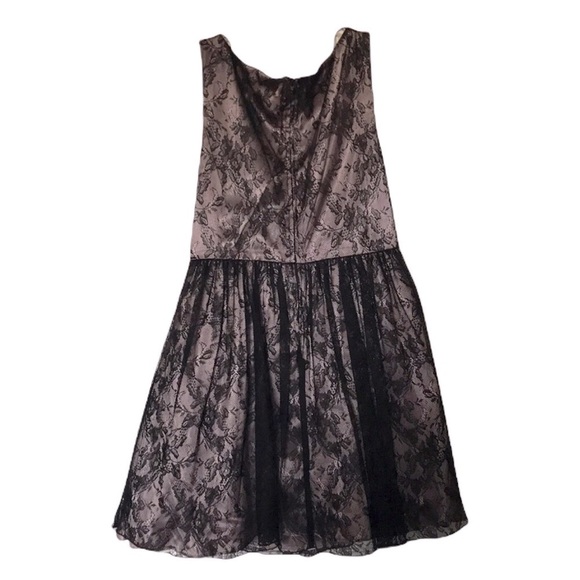 CITY STUDIO Black Lace & Lavender Satin Shimmer Cocktail Dress - Juniors Size 11 - Picture 2 of 7
